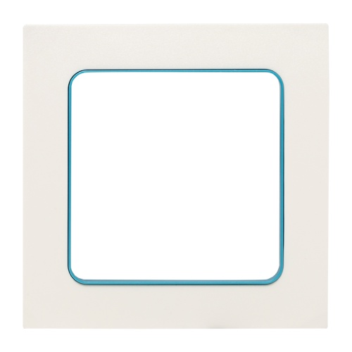 Стокгольм Рамка 1-местная белая с линией цвета синий PROxima | код  EXM-G-304-30 | EKF